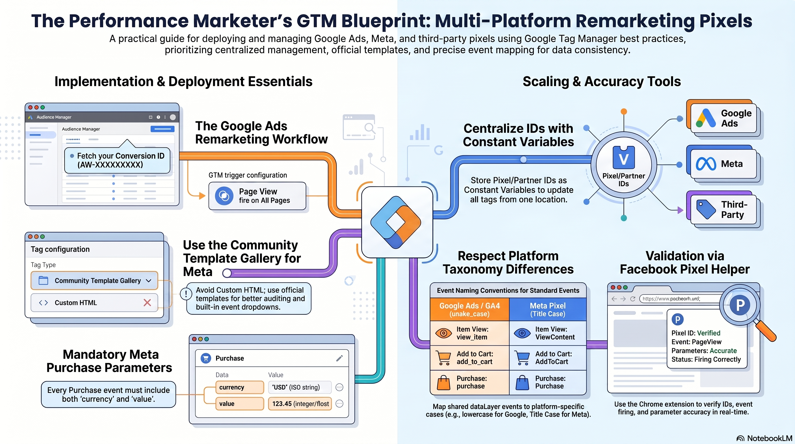 Install the Google Ads Remarketing tag via GTM and verify audience membership in Audience Manager