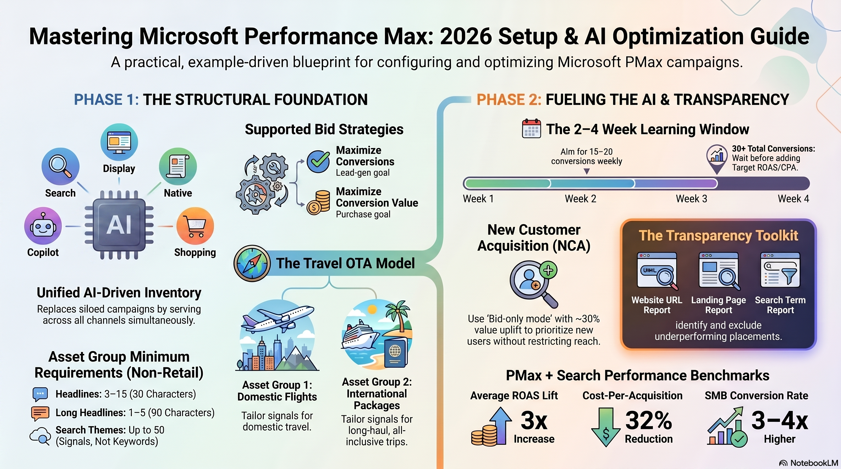 Configure a PMax campaign with the correct bid strategy for purchase or lead-gen goals